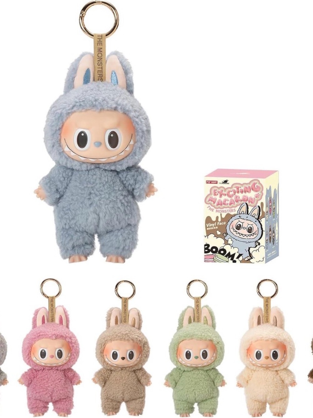 The Monsters Plush Keychain in Light Blue - Cute Bunny Costume